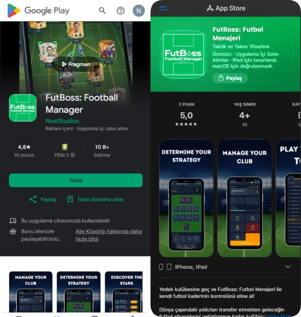 FutBoss Mobil Oyun